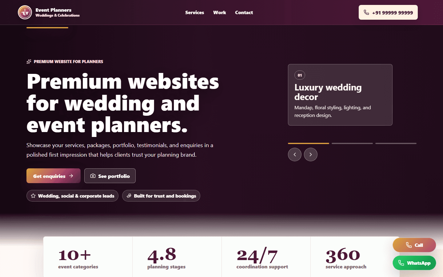 Sample Event Planner project preview